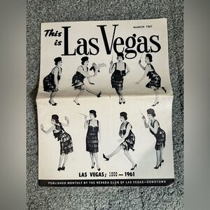 Vintage March 1961 This is Las Vegas Monthly Magazine Souvenir Nevada Club Shows